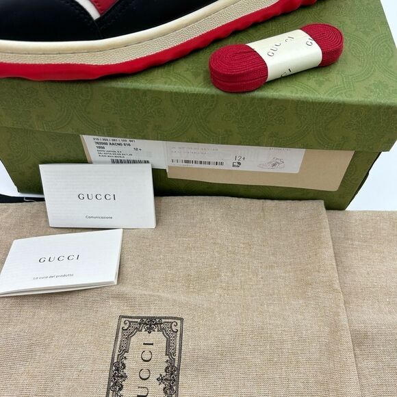 Men’s Gucci Mac 80 leather high top sneaker size 12.5 made in Italy - Picture 7 of 12